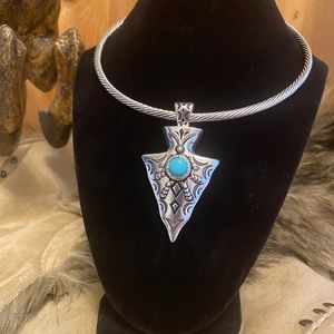 Indian Choker Necklace with Ear Rings